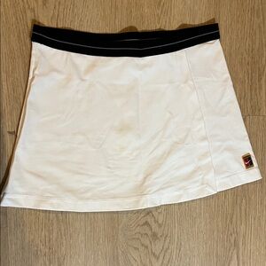 White Tennis Skirt with Black Trim